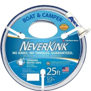 1/2 Inch Diameter x 25 Foot Boat and Camper Kink Free Water Hose Drinking Safe - Picture 1 of 4