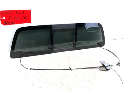 2011-2016 FORD F250 F350 REAR BACK GLASS WINDOW - POWER SLIDING HEATED OEM - Image 1 of 4