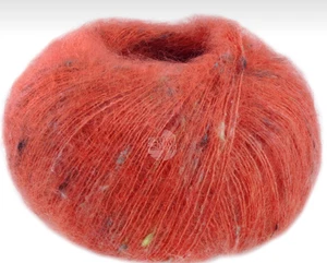 (kg/396€) Natural Superkid Tweed Lana Grossa 25g Lace F. 627 lachs Flausch - Bild 1 von 1