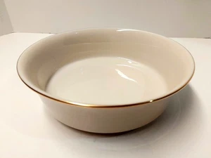 Lenox China Dimension Eternal Gold Trim 9" ciotola rotonda per verdure ~ 1a qualità come nuova - Foto 1 di 7