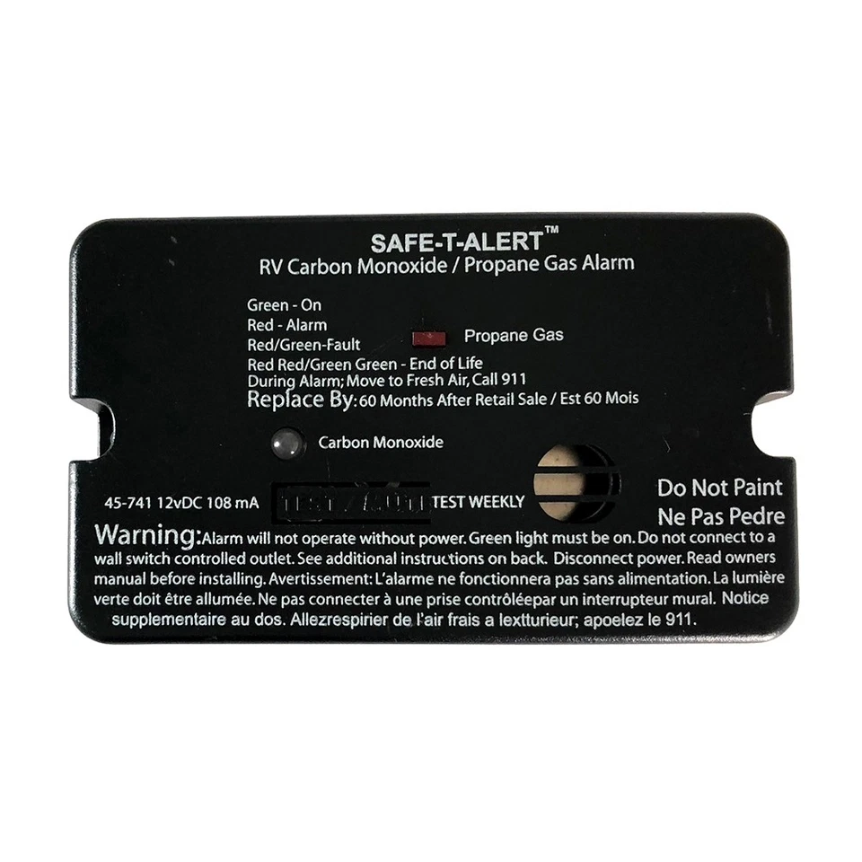 Safe-T-Alert 45-Series Combo Carbon Monoxide Propane Alarm Surface Mount - Bl... - Image 1 of 1