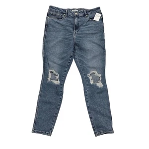 Good American Jeans Damen 12/31 Blau Good Curve Skinny Crop Distressed Denim - Bild 1 von 10