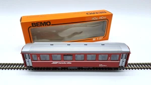 BEMO Schmalspur H0e 3257 Personenwagen 2. Klasse RHB B2451 - rot - Licht in OVP - Bild 1 von 5