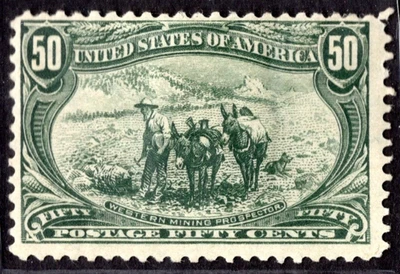 US 1898 TRANS-MISSISSIPPI EXPOSITION SCOTT #291 MINT REGUMMED HINGED F-VF - Image 1 of 2