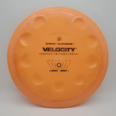 Controlador de distancia de control de golf disco naranja Ching Supreme Velocity 168 g fuera de servicio raro Foto 1 de 2