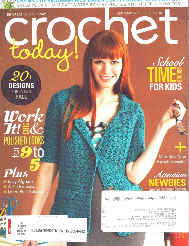 Revista Crochet Today 20+ Diseños Otoño Halloween Septiembre Octubre 2010 Foto 1 de 4