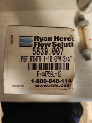 Blue-White F-44750L-12, Flowmeter, 1-10 GPM 3/4", 5839.007  - Image 1 of 4