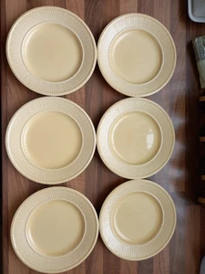 Wedgwood Edme Pale Yellow Salad/Side Plates X6 Excellent Condition 20cm Wide - Picture 1 of 10