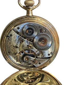 Vintage Seth Thomas Taschenuhr Gold Filled 6s 7j 34/16 Honting A1039 läuft super - Bild 1 von 10