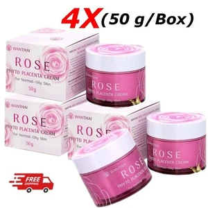 4X Wanthai Rose Phyto Placenta Cream Facial Nourish Skin Care Firm Smooth Absorb - Picture 1 of 9