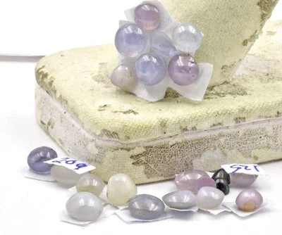 20 diff. Piedras multicolores estilo estrella forma cúpula zafiro natural sin perforar Foto 1 de 2