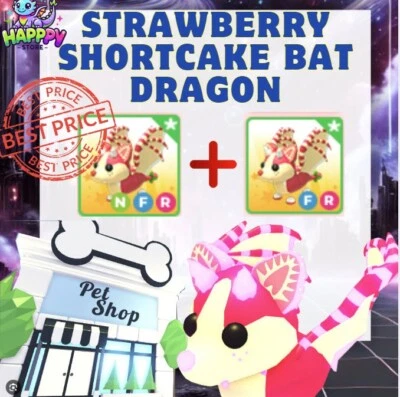A NEW BRAND Strawberry Shortcake Bat Dragon (NFR/FR)Best Price Pet 2025/Trusted Store!!