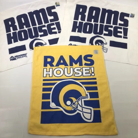 (3X) Los Angeles Rams House! Vons NFL Football Fan Rally Towel 15"x18" Lot of 3 Cover