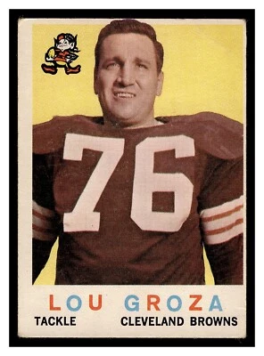 1959 Topps Football Lou Groza #60 Hof Cleveland Browns grado medio Foto 1 de 2