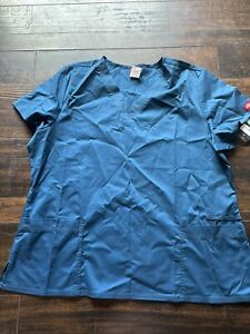 Dickies Gen Flex  Solid Stitching scrub top Blue XXL