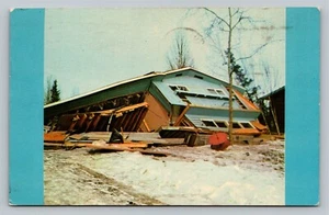 Postcard Devastation Alaskan Earthquake 1964 House Turnagain Cook Inlet c1966 - Picture 1 of 4