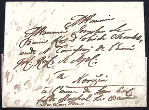 Militaria Österreich vollständiger Vorphilabrief ca. 1820 - nach Korgau - Bild 1 von 4