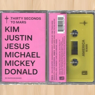 YELLOW CASSETTE---  Thirty Seconds to Mars AMERICA Exclusive TAPE Rescue Me 0910 - Image 1 of 3