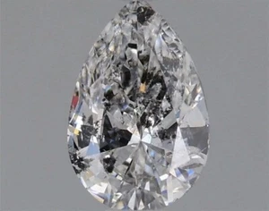 0.50 Ct 100% Natural Diamond GIA Certified Loose Pear Cut 6x4 mm Size G/I2 Grade - Picture 1 of 3