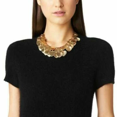 Collar Kate Spade NY Oro Ikeda Gingko Hoja En Niveles Concha Collar Declaración Foto 1 de 4