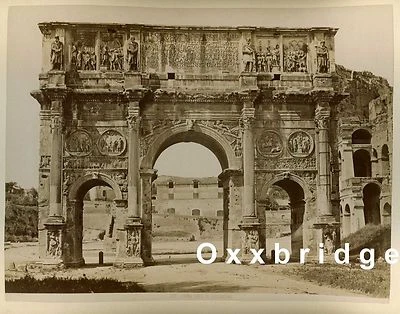 Arch of Constantine Rome Italy 1880 Roman Architecture Julius Cesar Gladiator - Image 1 of 2