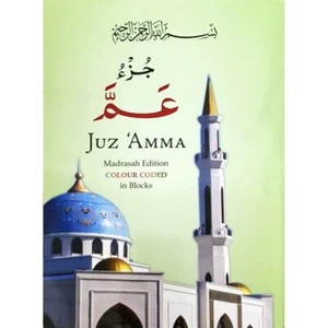JUZ AMMA Madrassah Edition Colour Coded in Blocks-Tajweed Rules (Large -AA)GREEN - Picture 1 of 2