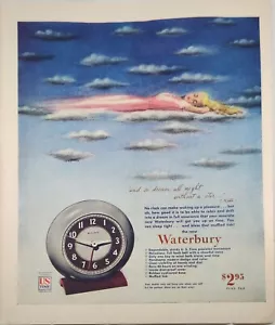 1946 Waterbury alarm clock Vintage Ad and so dream all night - Picture 1 of 1