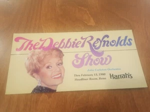 Debbie Reynolds Show Februar 1980 Harrah's Reno Promi Postkarte - Bild 1 von 2