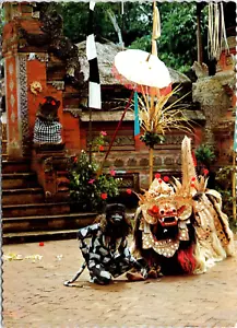 Bali Indonesia • Barong & His Faithful Companion • Deckled Continental - Picture 1 of 2