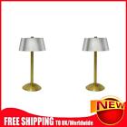 2Pc Crystal Table Lamp 3 Colors LED Dimmable Touch Desk Lamps Bar Decoration (C)