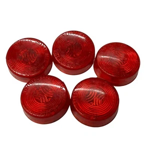 Lot of 5 Clearance Side Marker Lamp 12v Light Red 2" Round Dot PIPC 89 USA Made - Picture 1 of 6