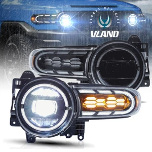 Juego de faros LED con animación DRL luz delantera para Toyota FJ Cruiser 2007-2014 - Imagen 1 de 14