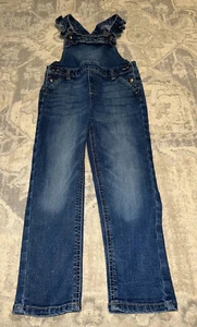 Girls Size 4T Wonder Nation Jean Overalls Ruffle - Picture 1 of 6