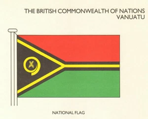 VANUATU FLAGS. National Flag 1985 old vintage print picture - Picture 1 of 1