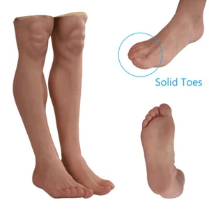US Prosthetic leg cover Silicone Foot Sleeve  skin Highly Simulated Makeup - Picture 1 of 20