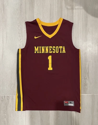 NIKE MINNESOTA GOLDEN GOPHERS #1 NCAA MENS BASKETBALL GAME JERSEY M NEW Cover