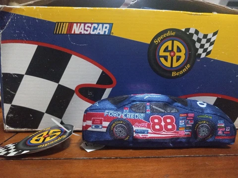 Vintage Dale Jarrett #88 Ford Quality Care Speedie Beanie Bag Race Car 1998 Cover