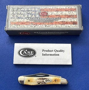 Case XX USA 5220 SS Stag Handle 2 Blade Peanut Knife New in Original Box - Picture 1 of 15
