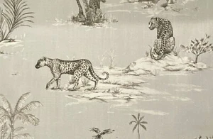 Safari Fabric Cotton African Grey Fibre Naturelle Curtain Blind Upholstery - Picture 1 of 7