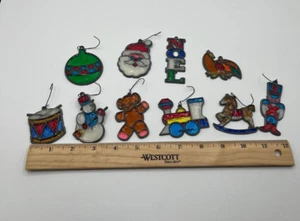 Lot of 10 VINTAGE Oven Baked CHRISTIMAS TREE ORNAMENTS! - Picture 1 of 6