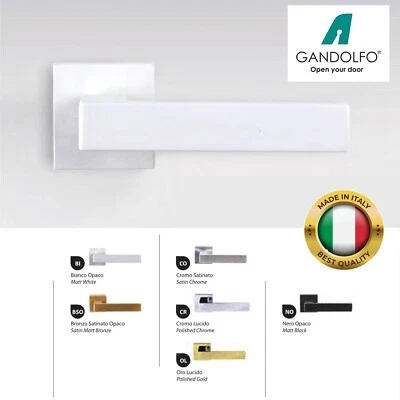 Coppia maniglie maniglia per porte interne modello TORINO in zama sei finiture - Immagine 1 di 2