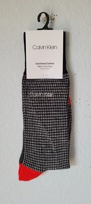 1 par de calcetines de vestir de algodón de lujo para hombre Calvin Klein. (146). Foto 1 de 2