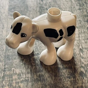 Minifigura Duplo - becerro blanco y negro (vaca) envío combinado - Imagen 1 de 2