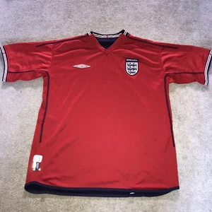 England Reversible Away Football Shirt Top Jersey Umbro 2002 2003 2004 Medium - Picture 1 of 10