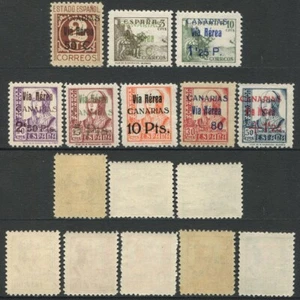 España Via Aerea - 8 sellos - Lujo 1938 **/MNH 44/51 - Bild 1 von 1