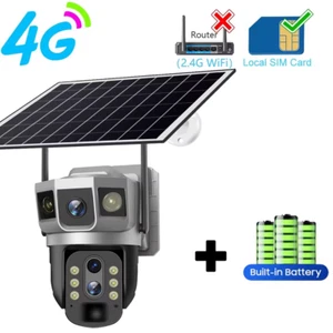 Caméra Episolar Étanche À 3 Lentilles, 4G, 12MP, Batterie Intégrée, Énergie Sola - Zdjęcie 1 z 16