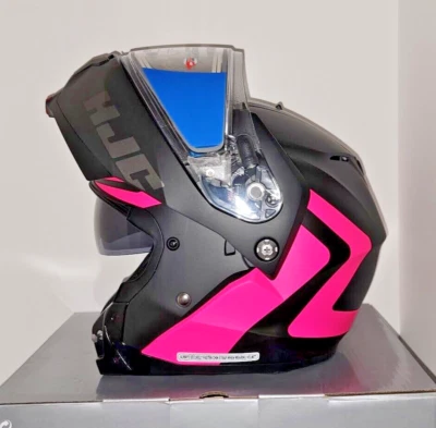 HJC c91 Nepos Electric Modular SunScreen Snowmobile Helmet Pink XXL 2XL - Image 1 of 4