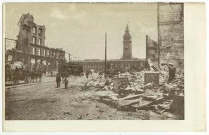Terremoto de San Francisco California de 1906 - cerca del edificio del ferry - Imagen 1 de 1