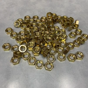 Jam Nuts- 5/8"-18 Right Hand- Zinc Yellow / Gold Plated- Lot of 100 - Picture 1 of 2