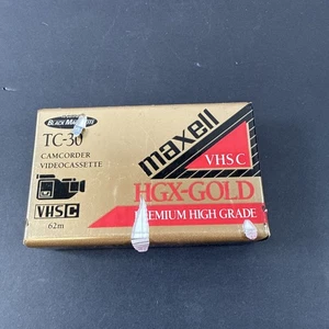Maxell HGX-Gold VHS- TC-30 Premium High Grade Blank Video Cassette - Picture 1 of 3